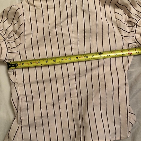 Retro Pink & Brown Striped Wrap Shirt - Picture 9 of 13